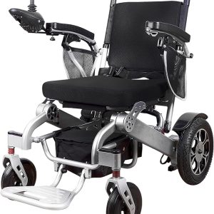 Culver Mobility Wolf Electric Wheelchair for Adults, All Terrain Lightweight Foldable Wheelchairs XL, FSA HSA Eligible Power Motorized Electric Wheel Chair, Remote Control Mobility Aid