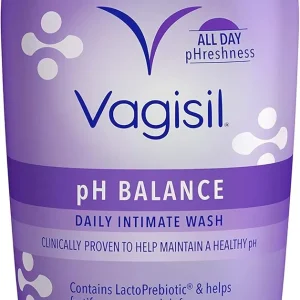 Vagisil Feminine Wash for Intimate Area Hygiene, pH Balance, Gynecologist Tested, Hypoallergenic, 12 oz, (Pack of 1)